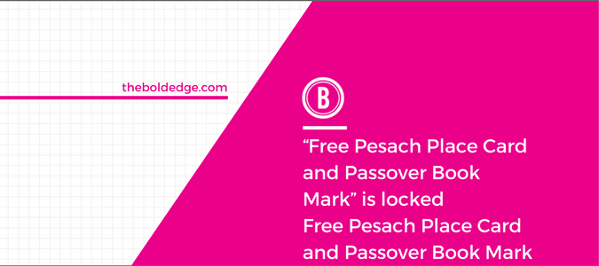 “Free Pesach Place Card and Passover Book Mark” is locked Free Pesach Place Card and Passover Book Mark